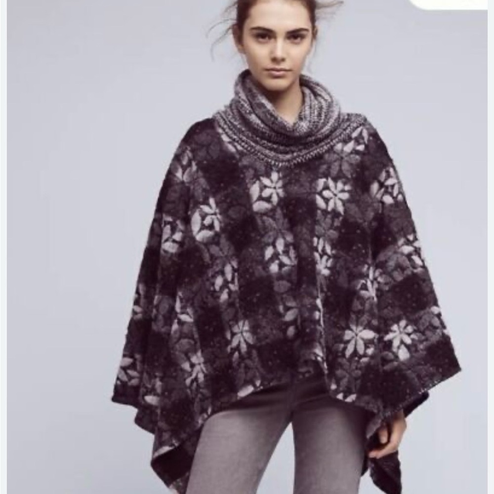 Anthropologie reversible poncho.